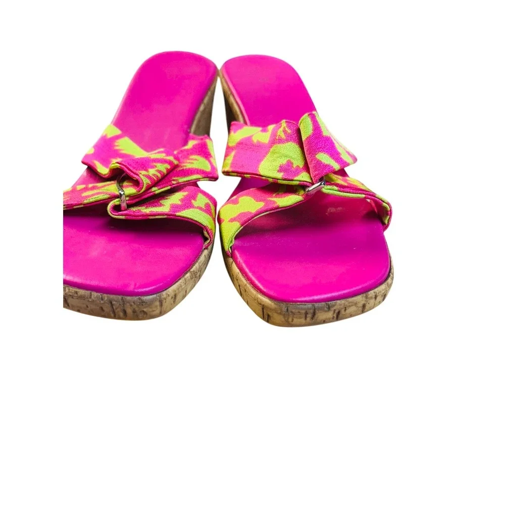 Italian Shoemakers Platform‎ Wedge Slide Sandal Size 10 Pink
